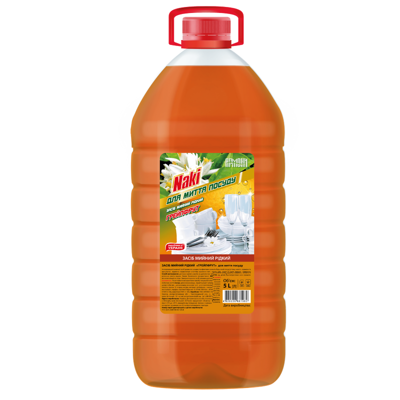 Гель для ручного миття посуду NAKI Грейпфрут, 5л